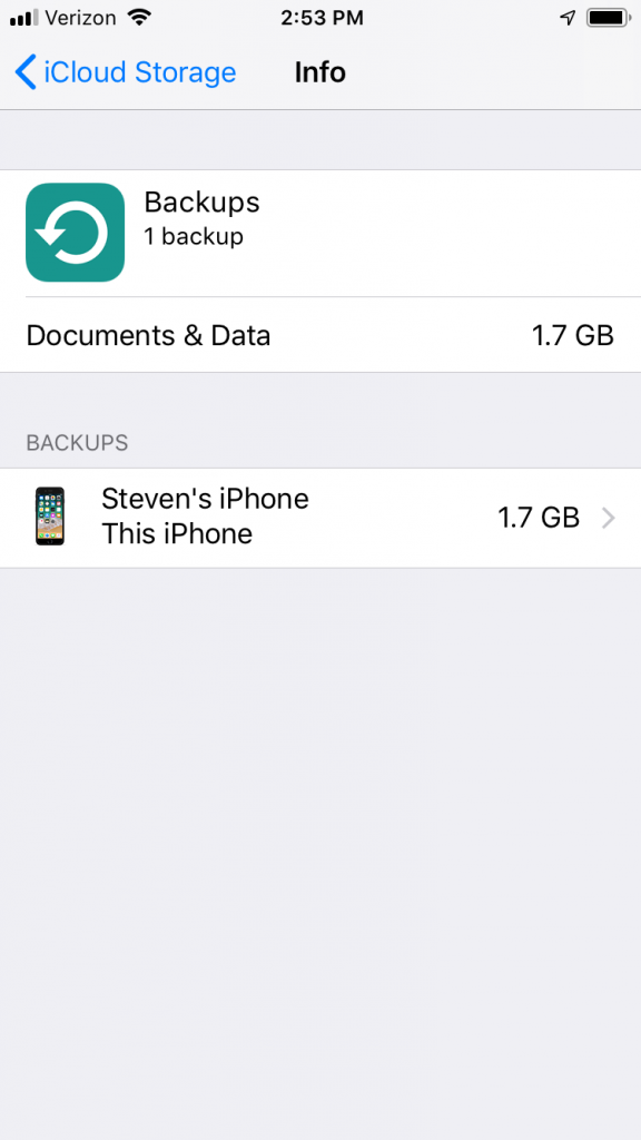 Eliminar copias de seguridad innecesarias para el almacenamiento completo de iCloud