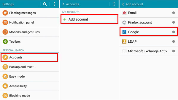 Agregar cuenta de Google en Android