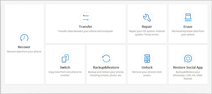 Descargue, instale y abra el software de desbloqueo de Android en su PC. Haga clic en 