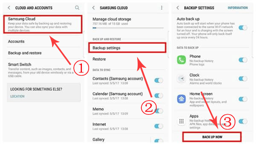 Cómo hacer una copia de seguridad de Galaxy S10 a través de la cuenta Samsung