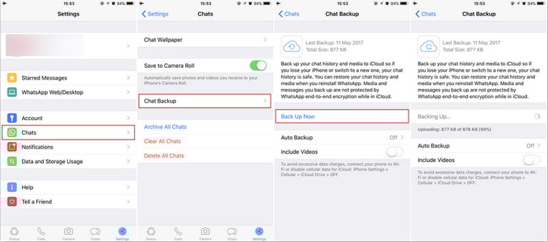 copia de seguridad de whatsapp iCloud