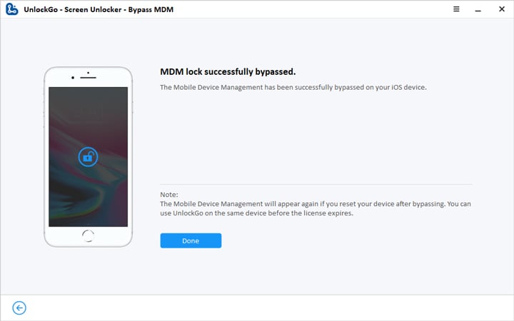 Bypass MDM exitoso