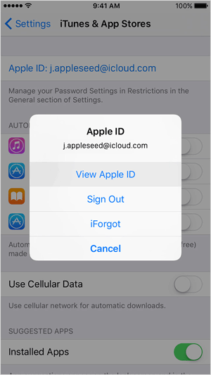 Inicie sesión con la misma ID de Apple
