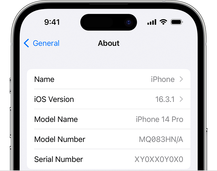 Verifique el número de serie de iPhone
