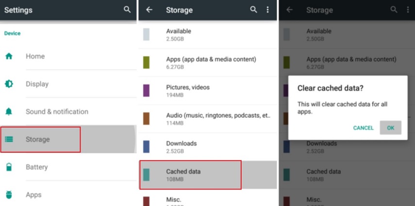 Borrar todas las aplicaciones en caché en Android