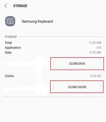 borrar el caché del teclado