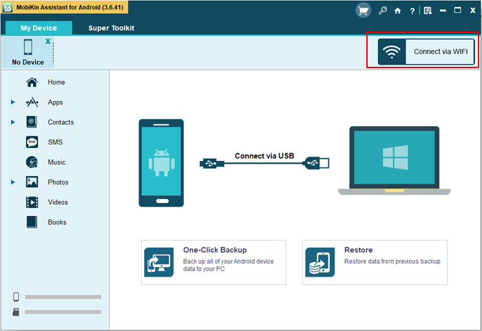 Conecte Android a PC a través de WiFi