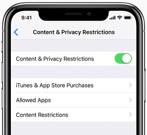   Restricciones de contenido y privacidad 
