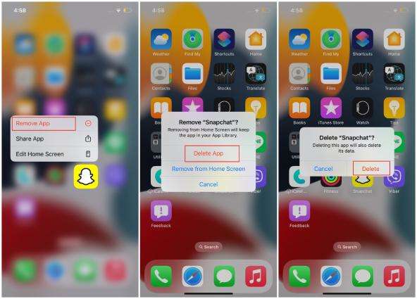 Eliminar y reinstalar la aplicación para arreglar la aplicación de iPhone no se abre