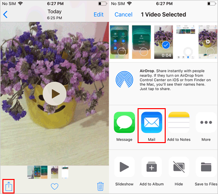 Cómo mover archivos de iPhone a Mac por correo electrónico
