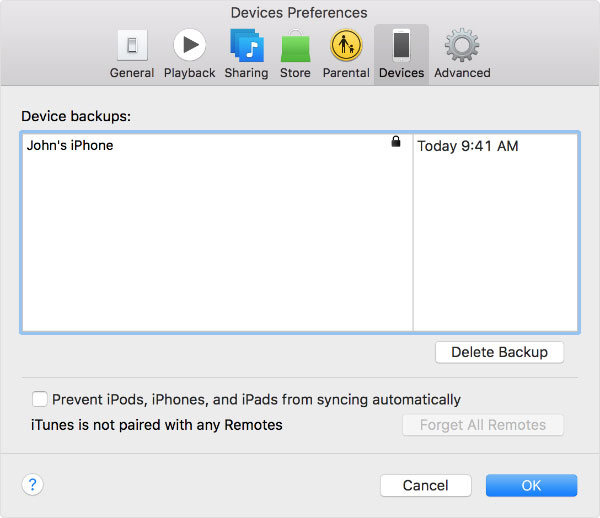 Verifique si la copia de seguridad de iTunes está encriptada o no