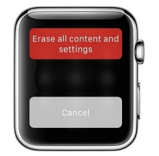 borrar todo el contenido en el Apple Watch