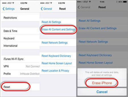 Restablecer iPhone sin iTunes desde la configuración