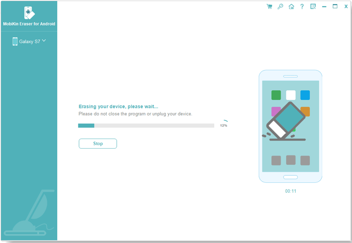 Cómo eliminar todo en su teléfono Samsung a través de Eraser para Android