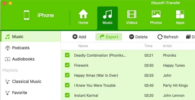 Migrando canciones de regreso a MacBook desde iPhone 7 gratis