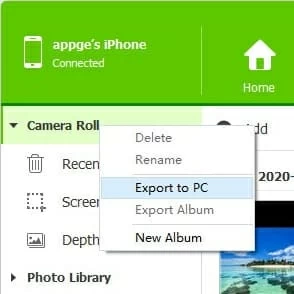 Migra las fotos de iPhone a la computadora portátil en Windows 10