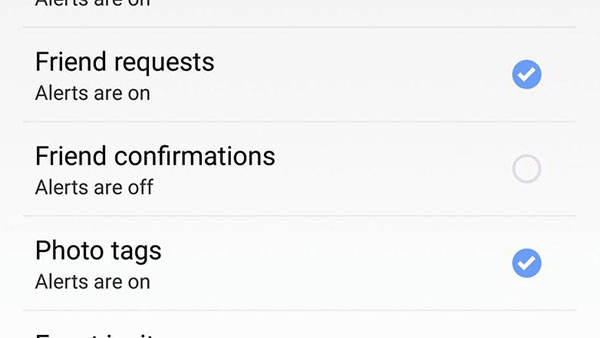 Gestionar la notificación de Facebook