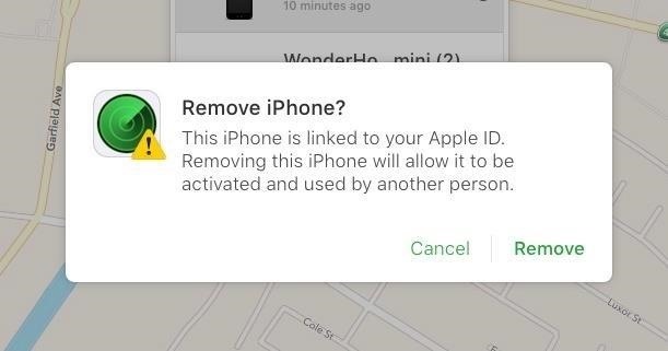 Fábrica Restablecer un iPhone 8 en Find My App