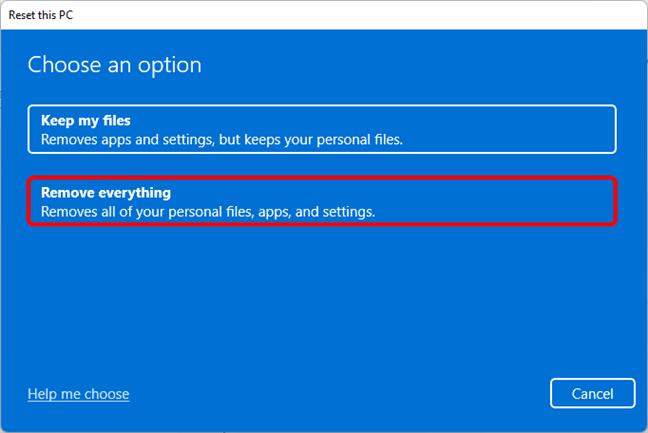 Cómo restablecer la fábrica PC Windows 11