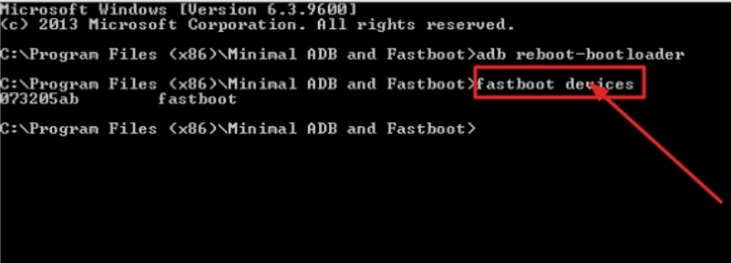 Comando de dispositivos FastBoot