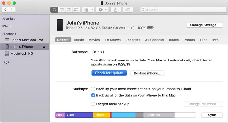 Actualizar iPhone a través de iTunes para arreglar iPhone atascado al verificar la actualización