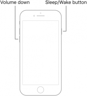 Force reiniciar iPhone 7 para arreglar iPhone atascado en la pantalla de actualización