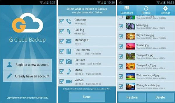 Cómo hacer una copia de seguridad de mi música en mi Android con G Cloud Backup
