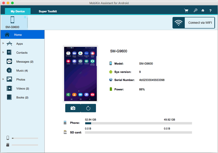 Asistente de lanzamiento para Android Mac
