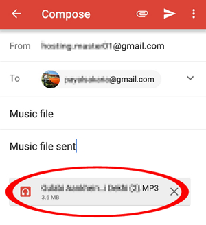 Enviar música de Android a iPad con correo electrónico