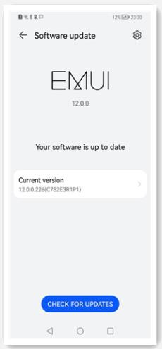 Huawei Verifique las actualizaciones