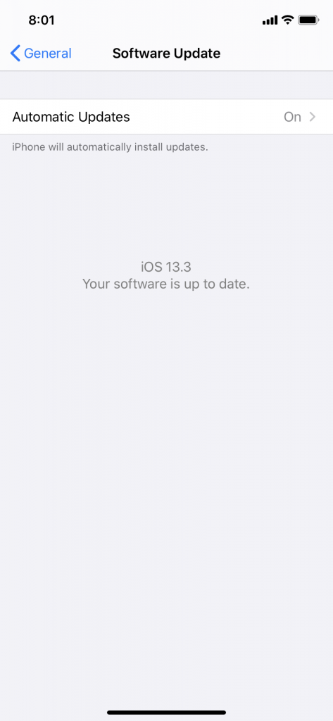   Actualización de iOS para iPhone