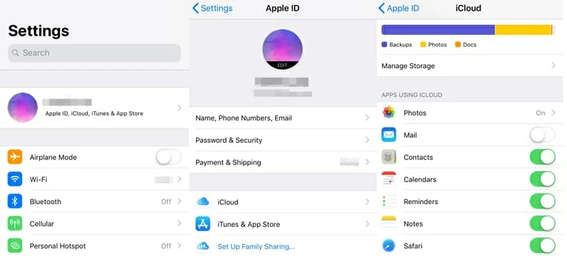 Cómo restaurar las notas del iPhone 7 a través de iCloud