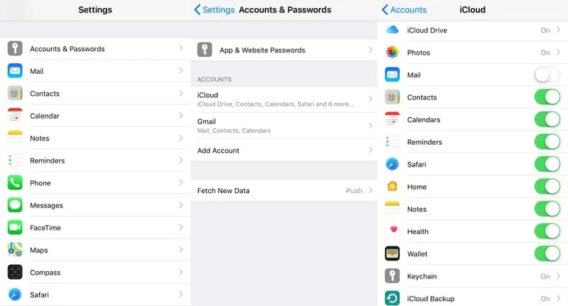 restaurar notas desaparecidas en el iPhone 8 plus