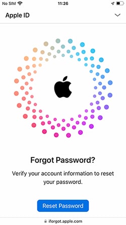 Restablecer contraseña de ID de Apple