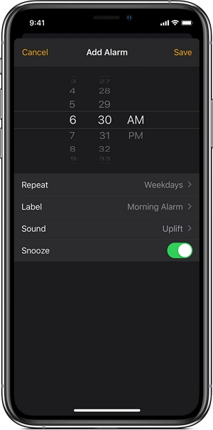Eliminar y recrear la alarma 