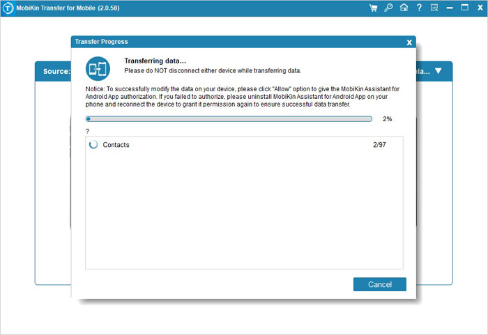 Comience a transferir archivos de iPhone a Samsung