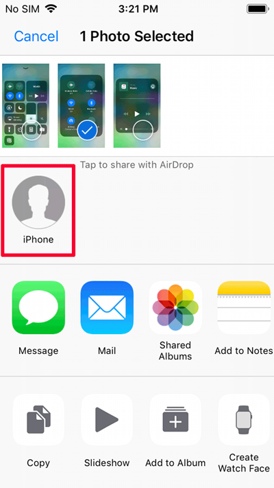 Transferir de iPhone a Mac con Airdrop