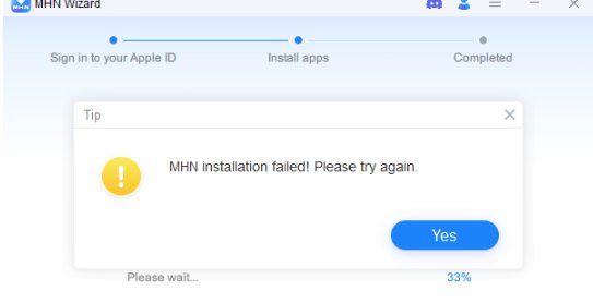 MHN-Wizard-Installation Failed