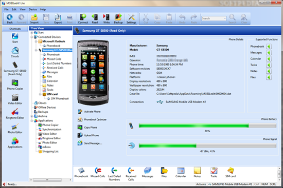 Reemplazo de Samsung Kies como Mobiledit
