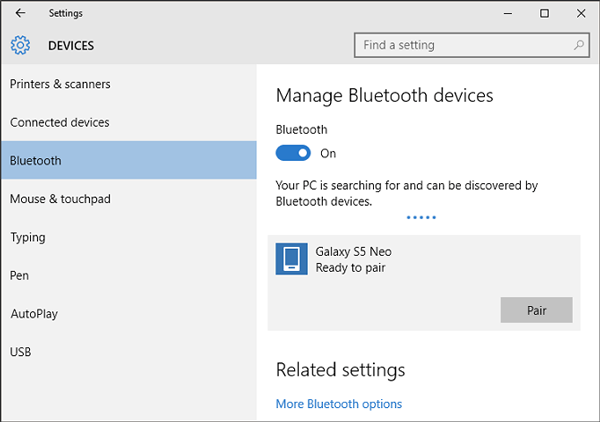 Cómo transferir archivos de PC al teléfono Android a través de Bluetooth