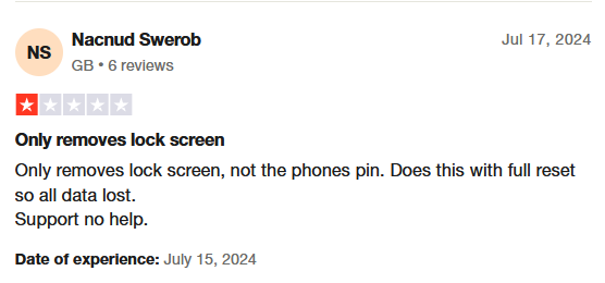 revisión negativa de droidkit