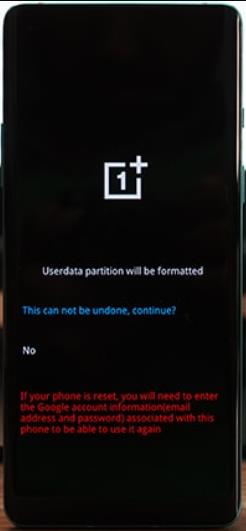 Modo de recuperación del teléfono OnePlus
