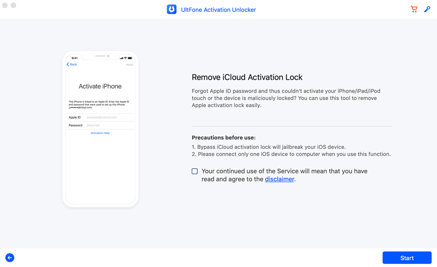 Abrir desbloqueador de activación