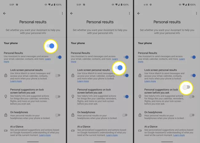 Establecer usando el Asistente de Google sin desbloquear el teléfono