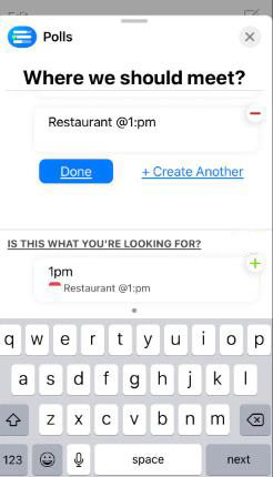 Agregar opciones a las encuestas para iMessage