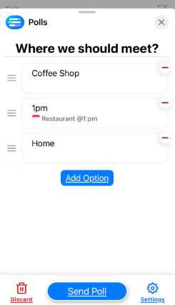 Cosicione las opciones de encuestas para iMessage