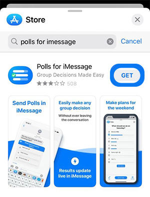 Obtenga encuestas para iMessage