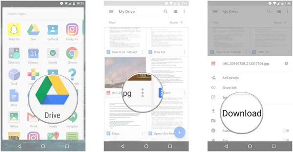 recuperar fotos de cámara eliminadas en Android desde Google Drive