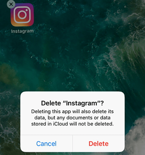 reinstalar la aplicación Instagram