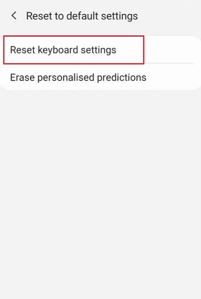 Restablecer la configuración del teclado